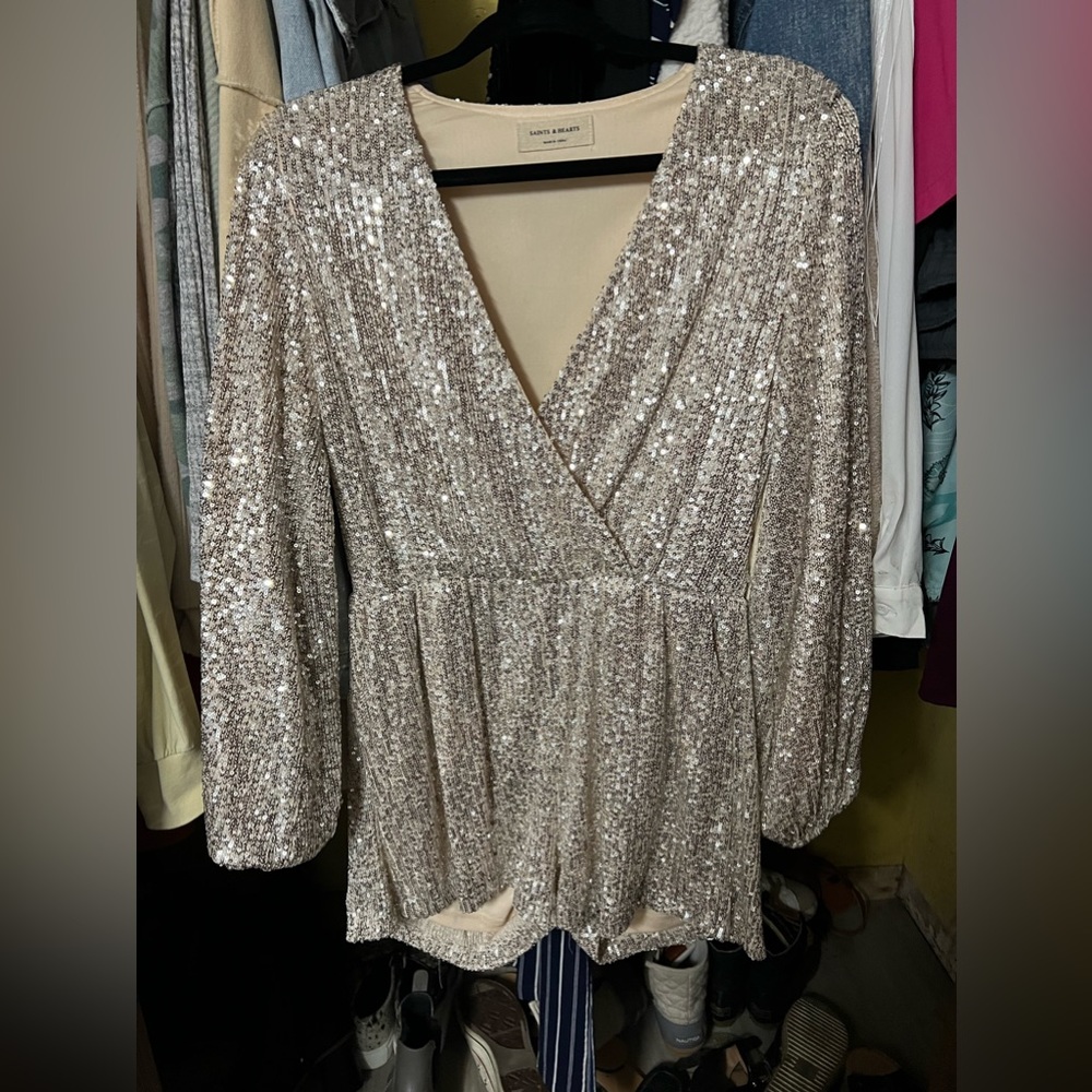 New Years Eve Sequins Romper